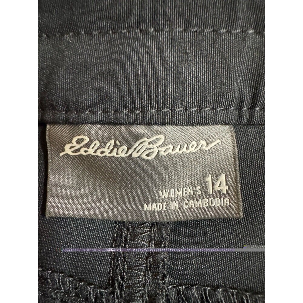 Eddie Bauer Pants Women's Size 14 Black Rainier Capri Hiking Trail Gorpcore EUC - Picture 6 of 8